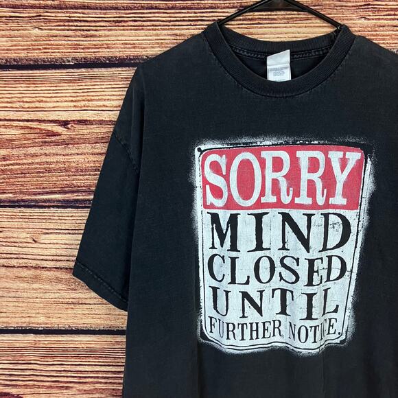 Vintage Sorry, Mind is Closed Until Further Notice T-shirt - Picture 3 of 8